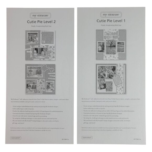 Close to My Heart Reflections Stickease X7078C Cutie Pie Girl Tea Party Pink NEW - Picture 5 of 7